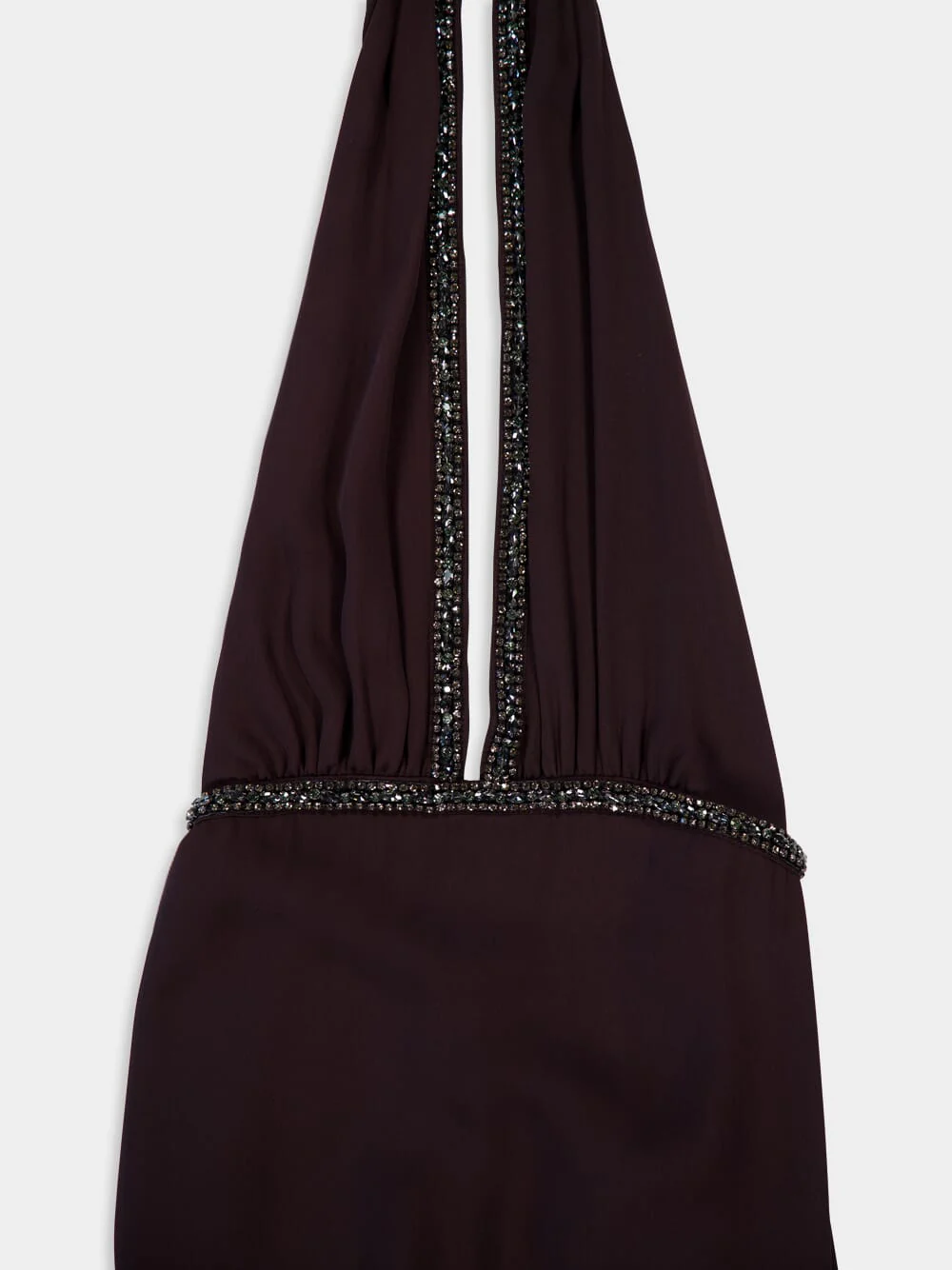 Chocolate Brown New Destiny Silk Maxi Dress - Image 4