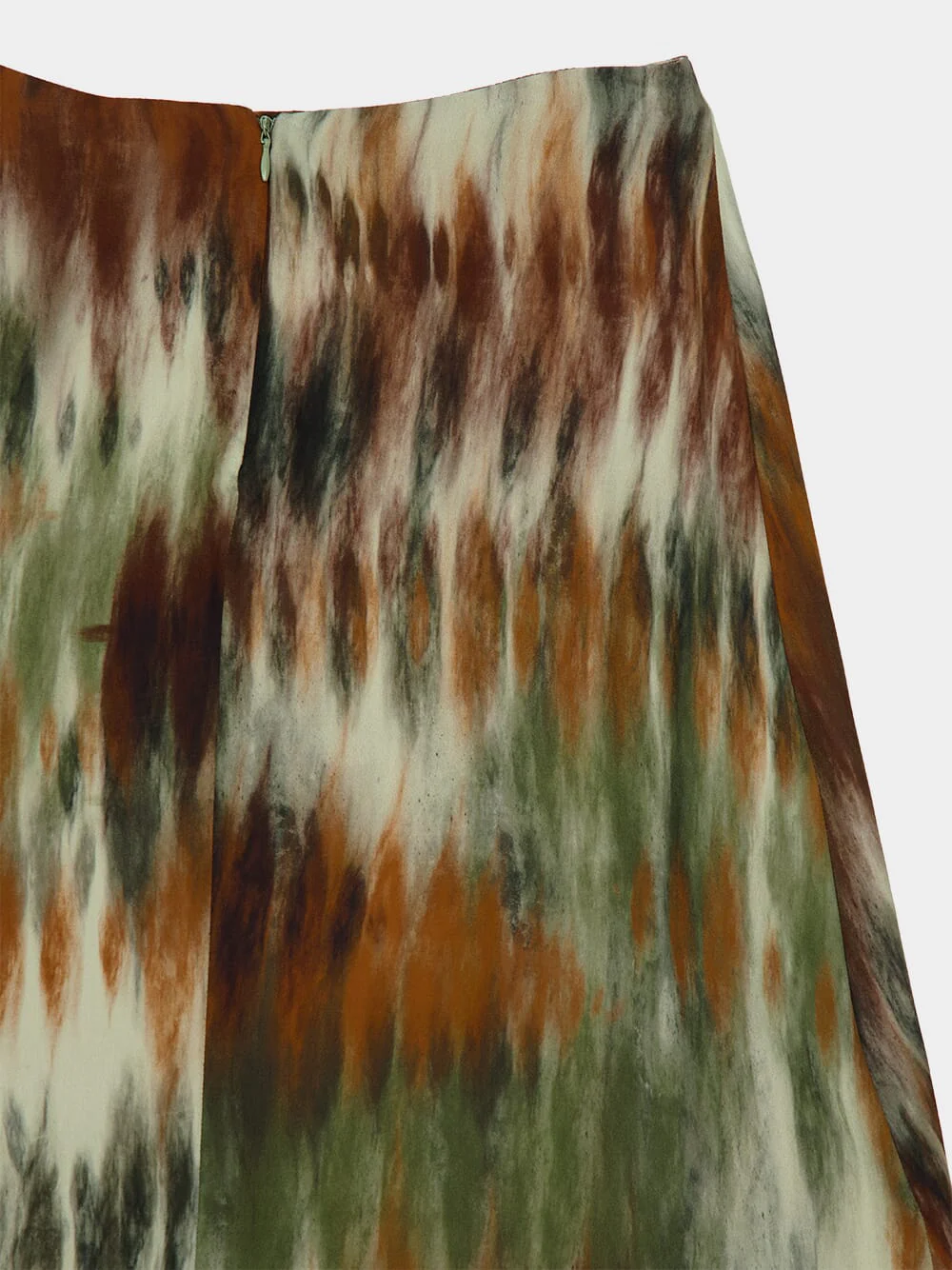 Pine Green and Chocolate Intermingled Ideas Skirt - Image 4