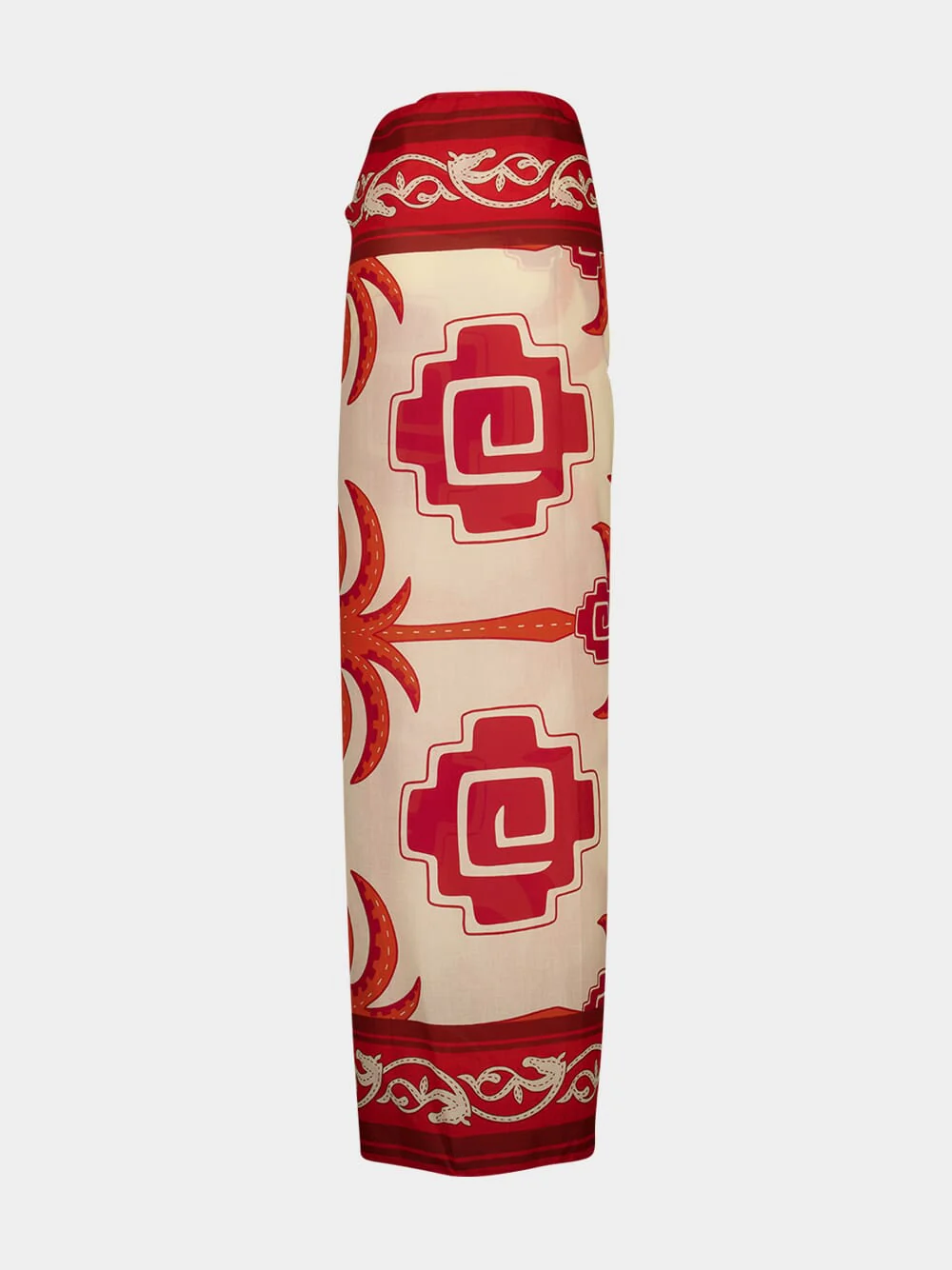 Red Tropical Equestrian Pareo - Image 2