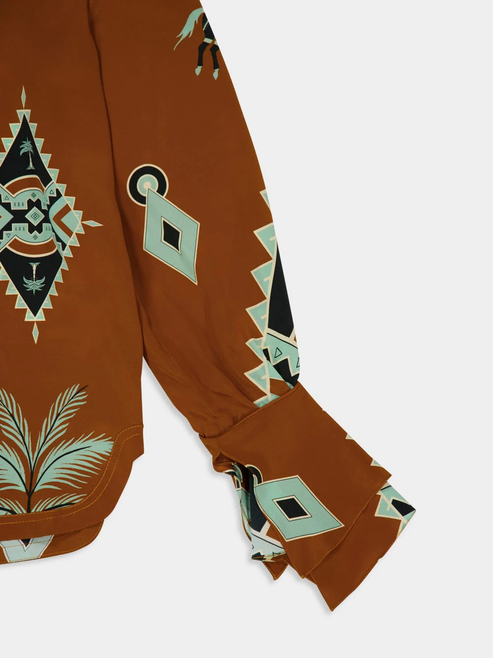 Rust Silk Cabalgando Shirt - Image 5