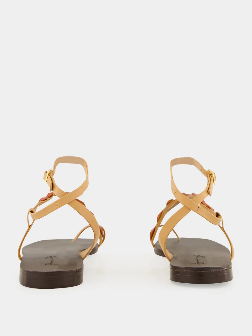 Sand and Iconic Black Dazzling Crest Sandals - Image 6