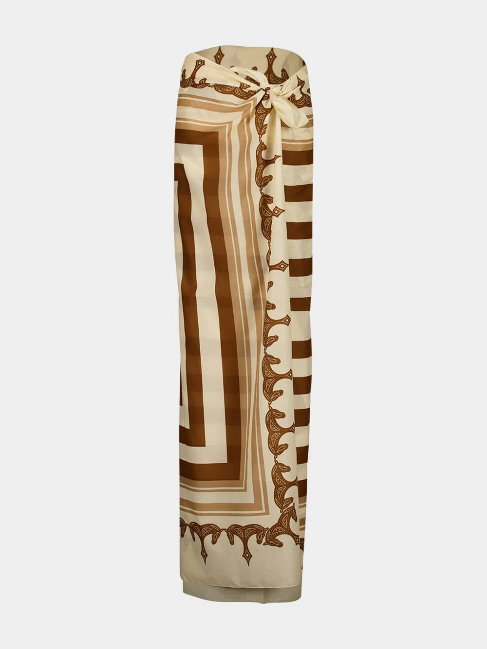 Wood and Carmel Infinity Palm Pareo