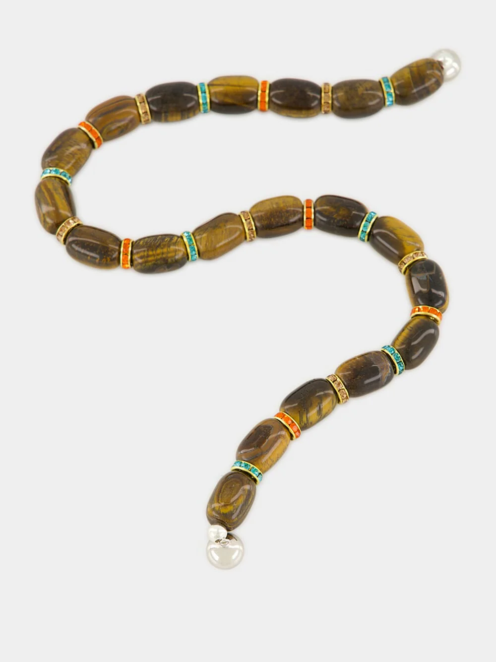 Brown Donna Tiger Eye Beaded Necklace - Image 3