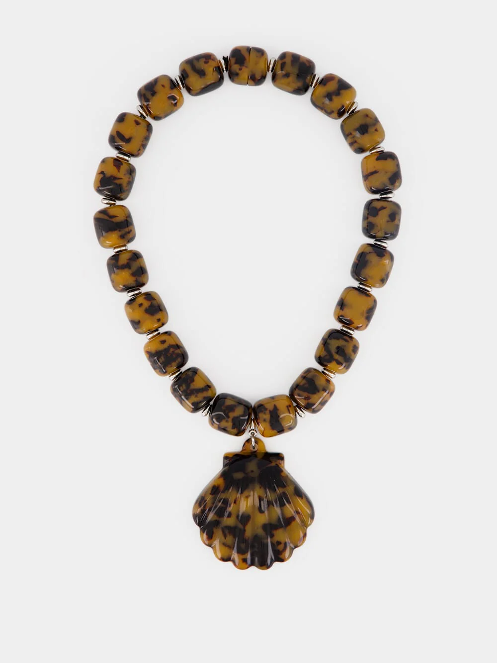 Brown Tortoiseshell Asty Shell Necklace - Image 2