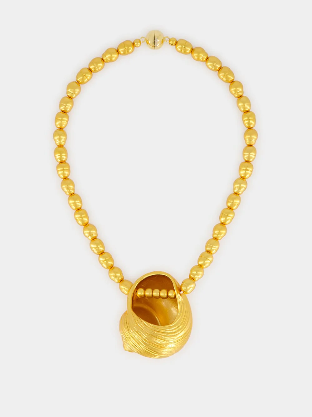 Gold Mykonos Shell Pendant Necklace - Image 3