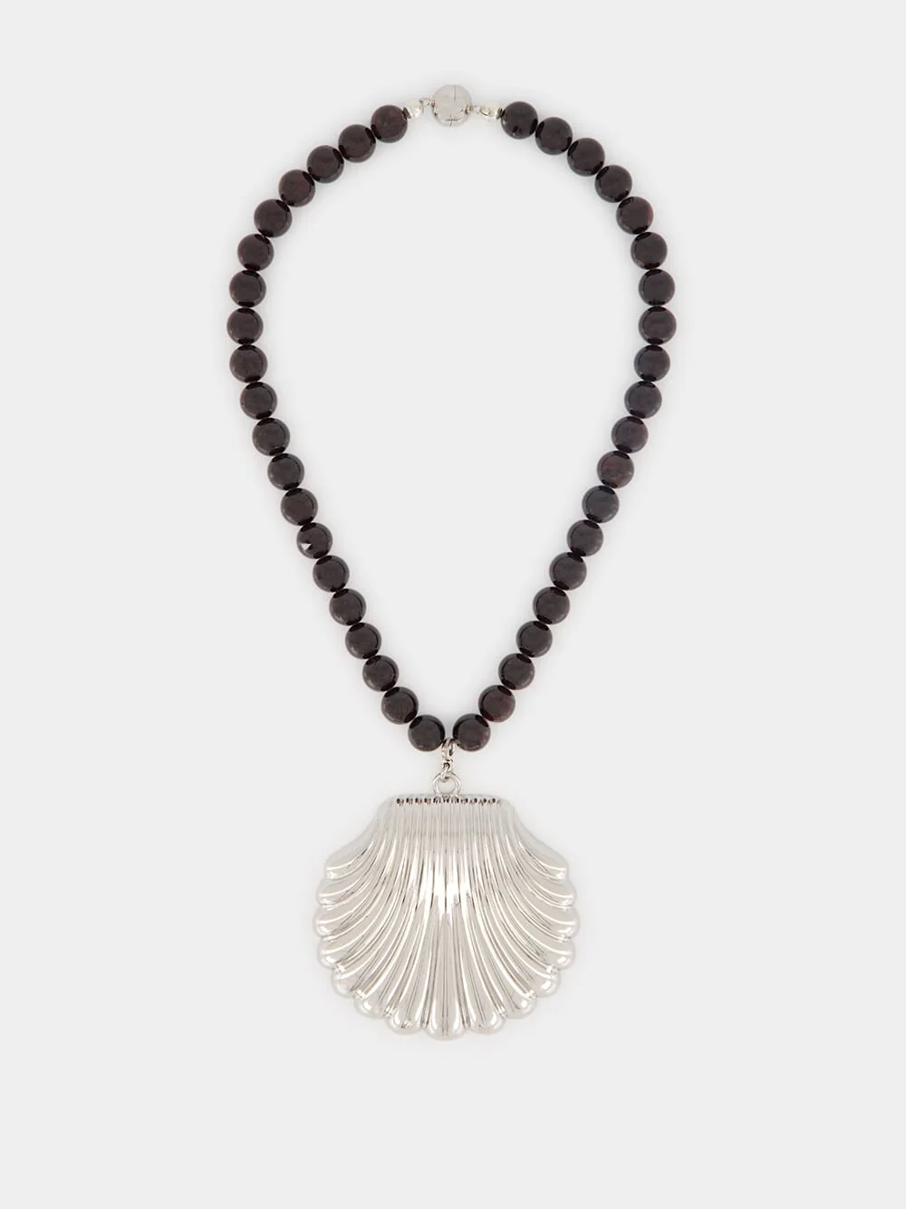 Holbox Garnet Shell Pendant Necklace