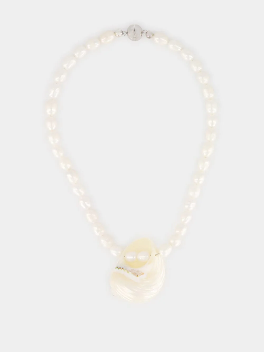 Pearl Mykonos Shell Pendant Necklace - Image 3