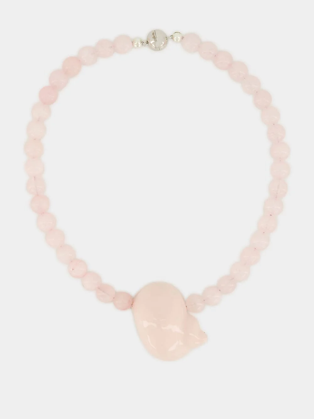 Pink Coral Stone Beads Mykonos Necklace