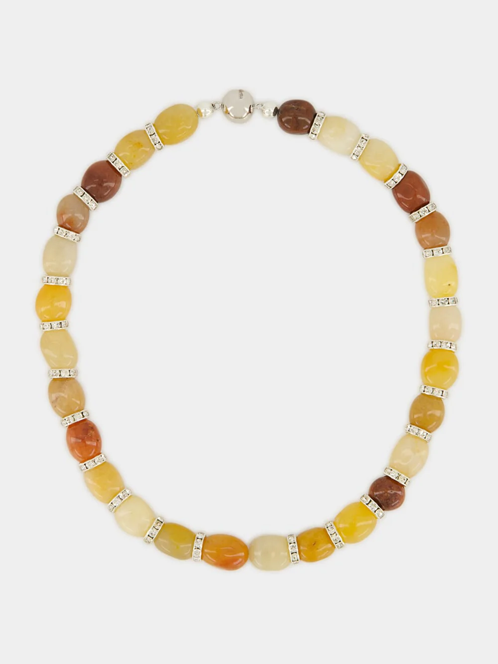 Yellow Odette Natural Aventurine Beaded Necklace