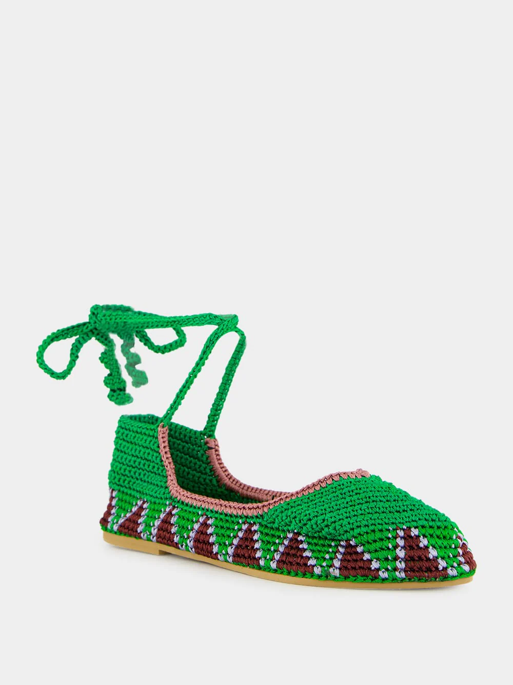 Basil Green High Crochet Ballerina - Image 2