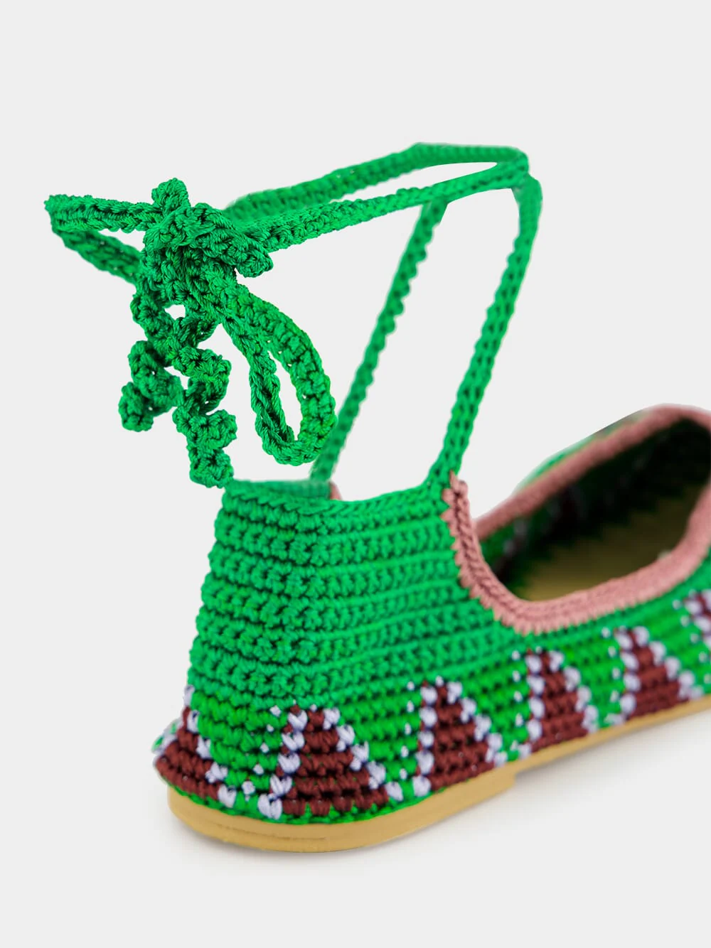 Basil Green High Crochet Ballerina - Image 6