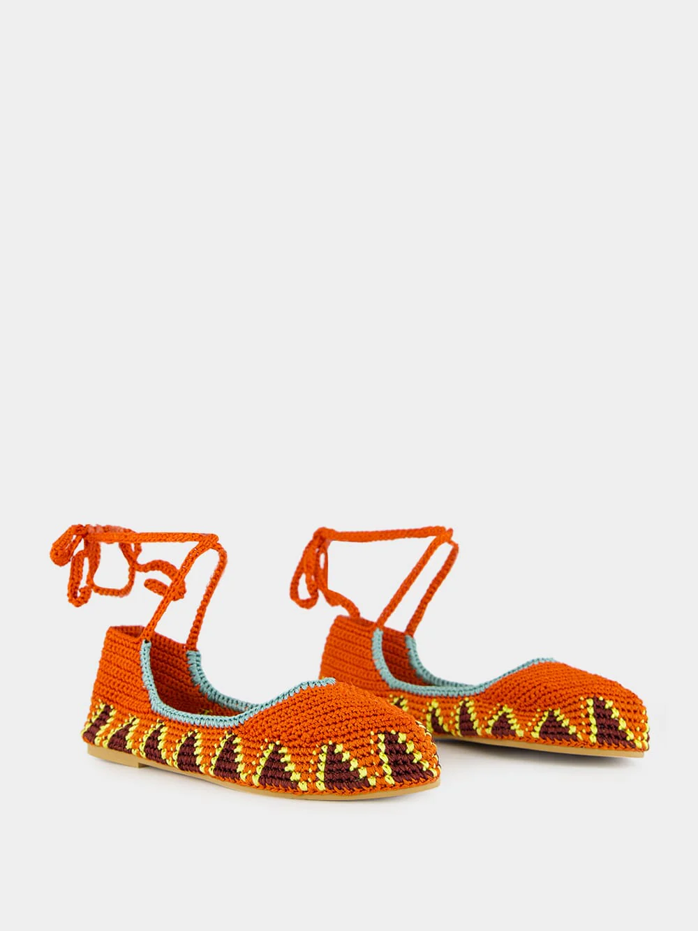Lobster Orange High Crochet Ballerina - Image 3