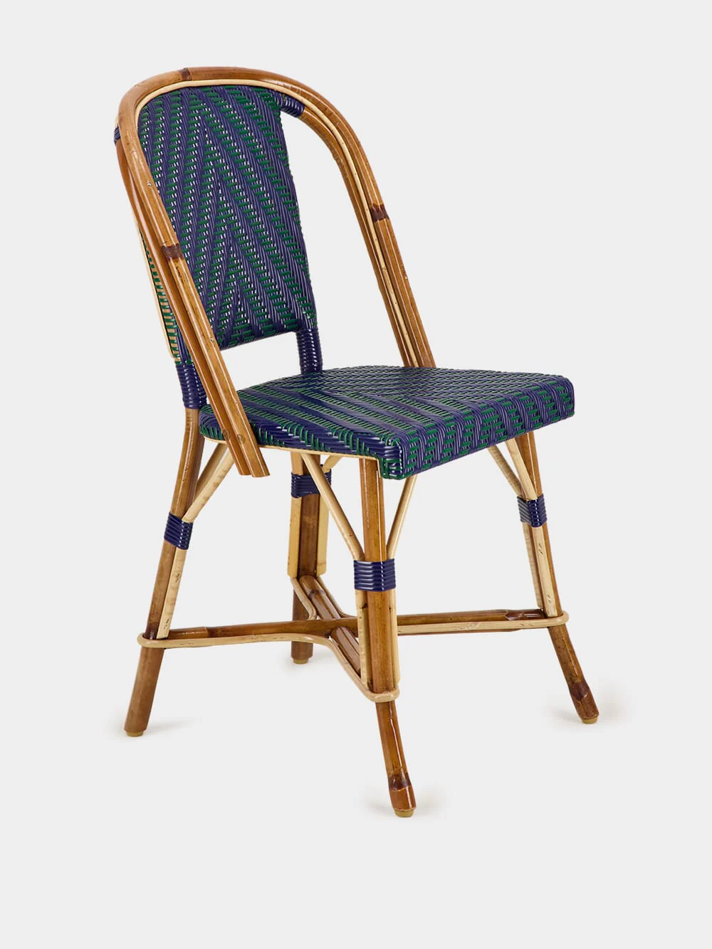 Dark Blue Rattan Chair - Image 4