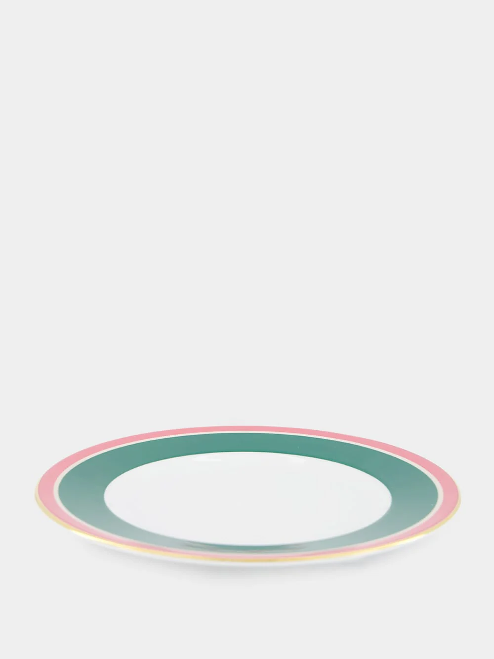 Set of 2 Green Rainbow Porcelain Dinner Plates - Image 2