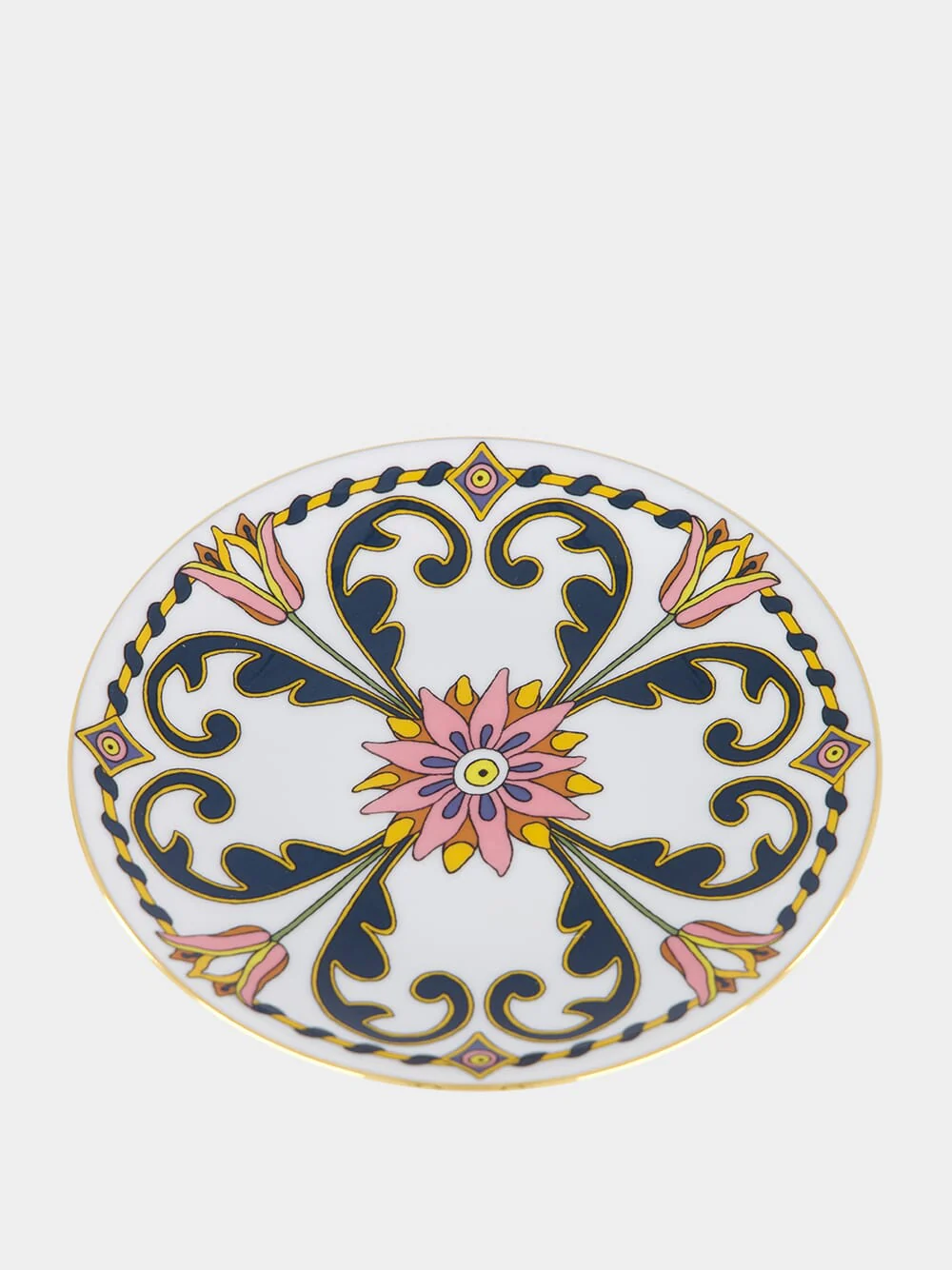 Azzurro Mini Porcelain Plate with Gold Trim - Image 4