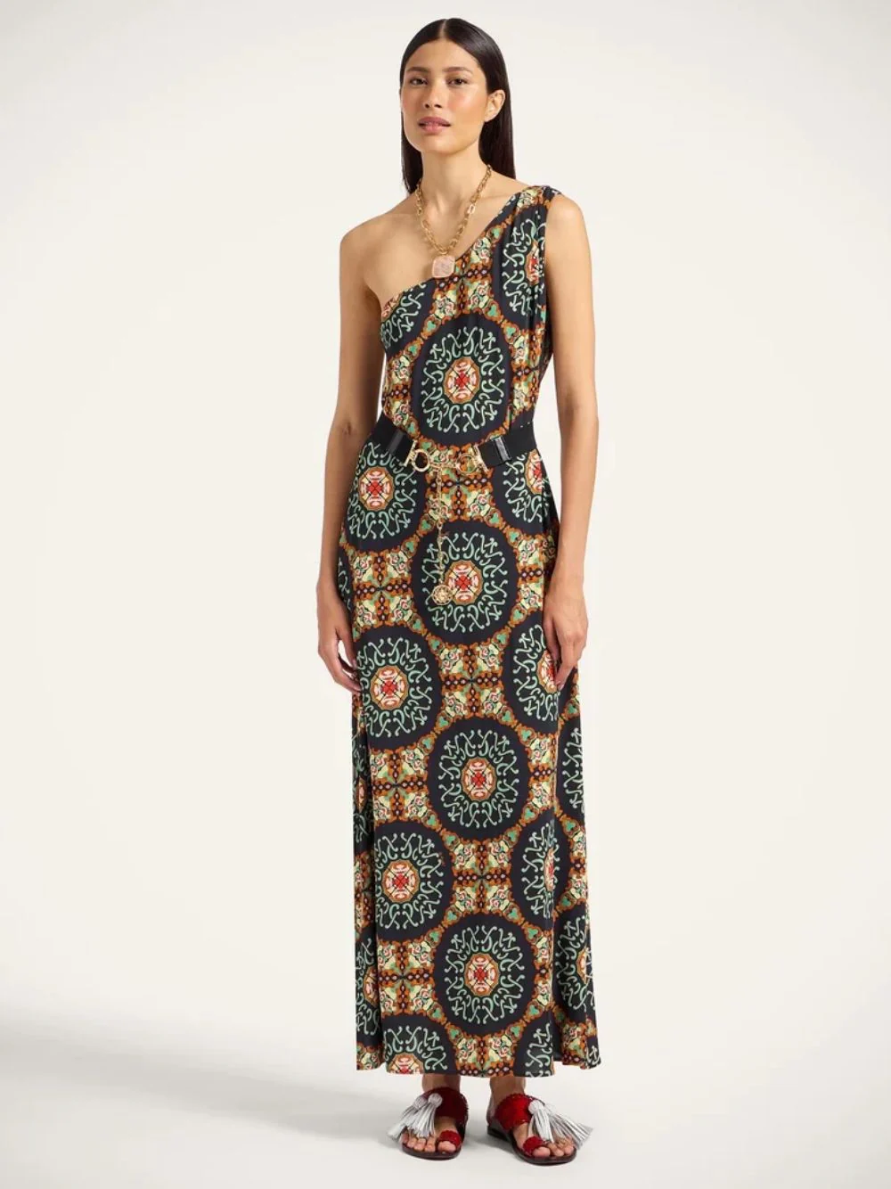 Ballata Black One-Shoulder Maxi Dress