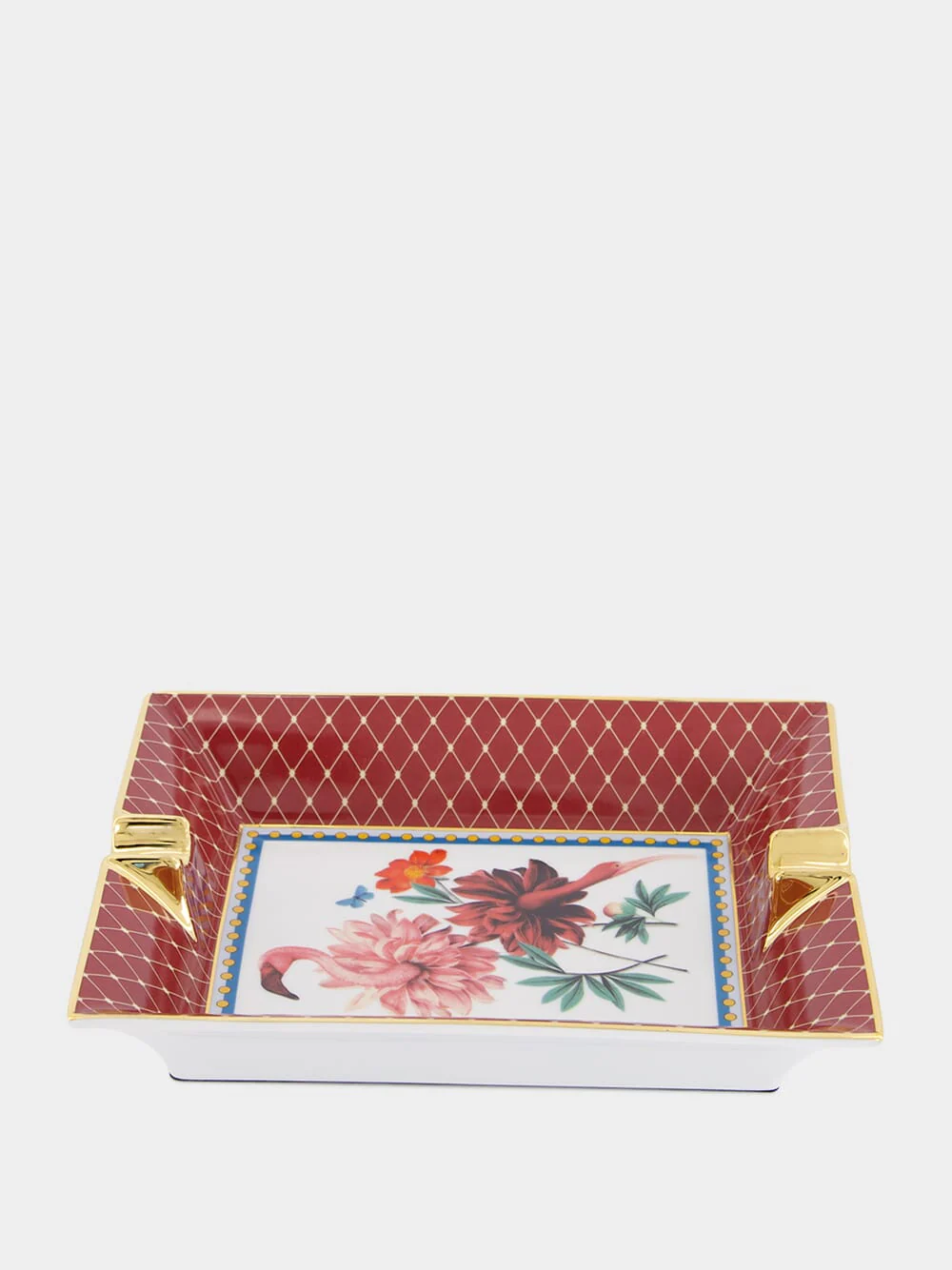 Birdbloom Bordeaux Porcelain Ashtray - Image 2