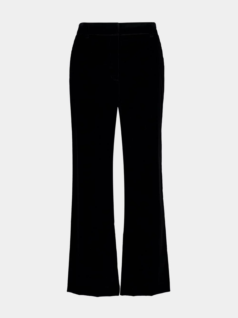 Black Cotton Straight Fit Pants
