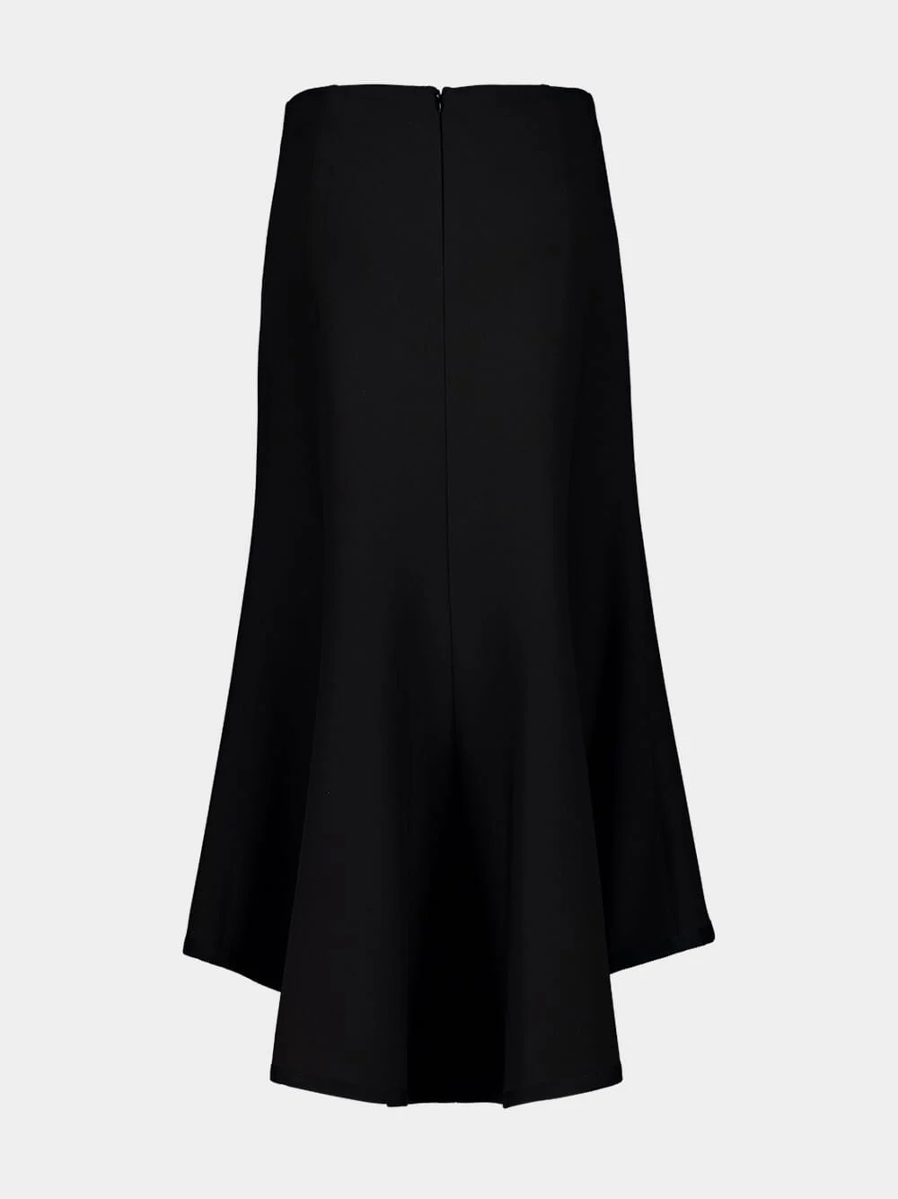 Black Jersey Flared Midi Skirt - Image 2