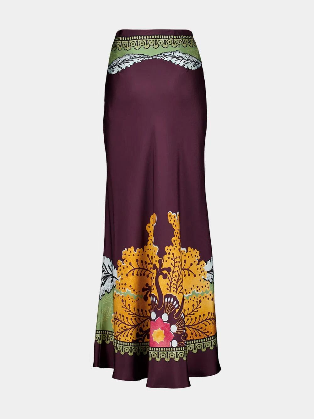 Bounty Placée Maxi Skirt in Sleek Silk with Placée Print - Image 2