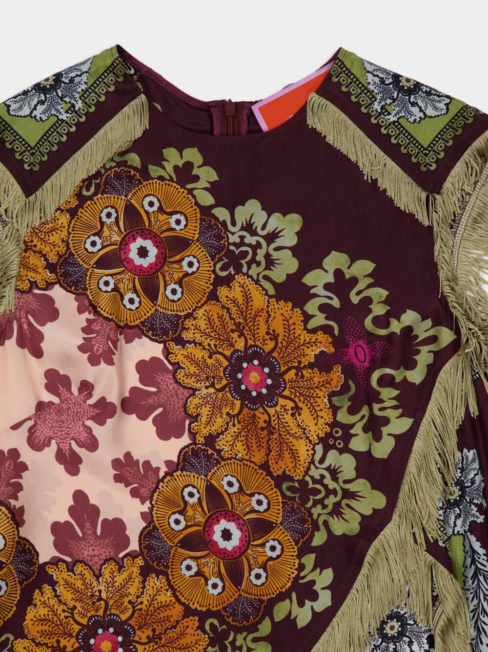 Bounty Placée Scarf Top in Burgundy Silk Voile - Image 5