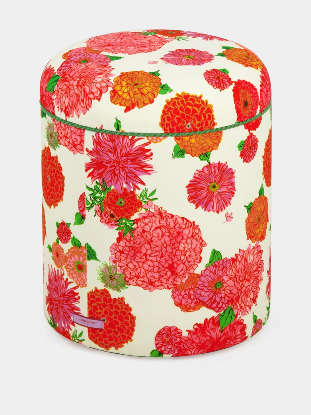 Bright Blooms Pink Baba' Outdoor Pouf - Image 2