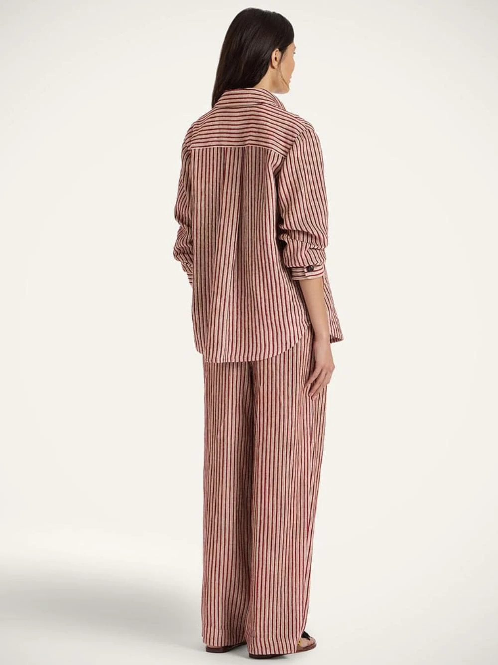 Brooklyn Color Block Linen Corduroy Trousers - Image 3