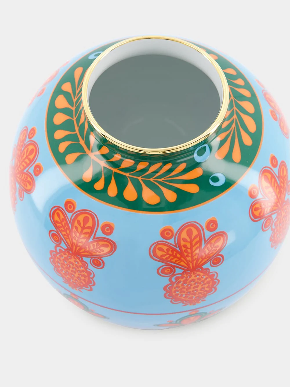 Bubble Blue Porcelain Vase - Image 3