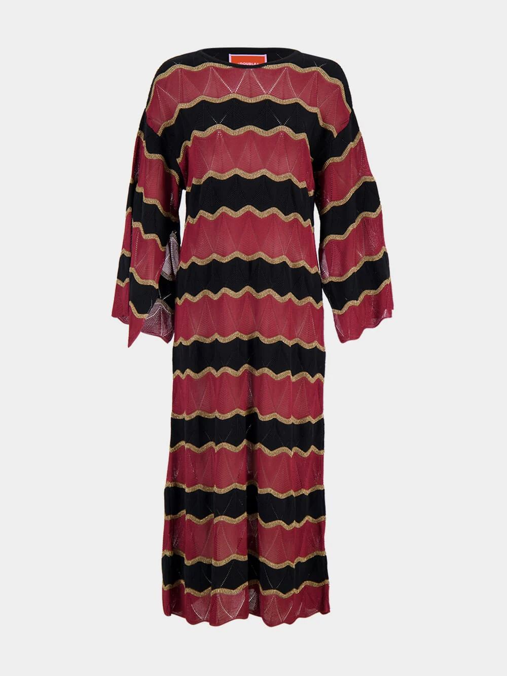 Burgundy Hang Ten Knit Kaftan