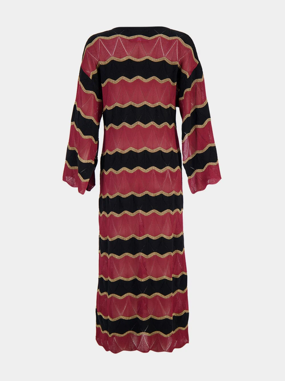 Burgundy Hang Ten Knit Kaftan - Image 2