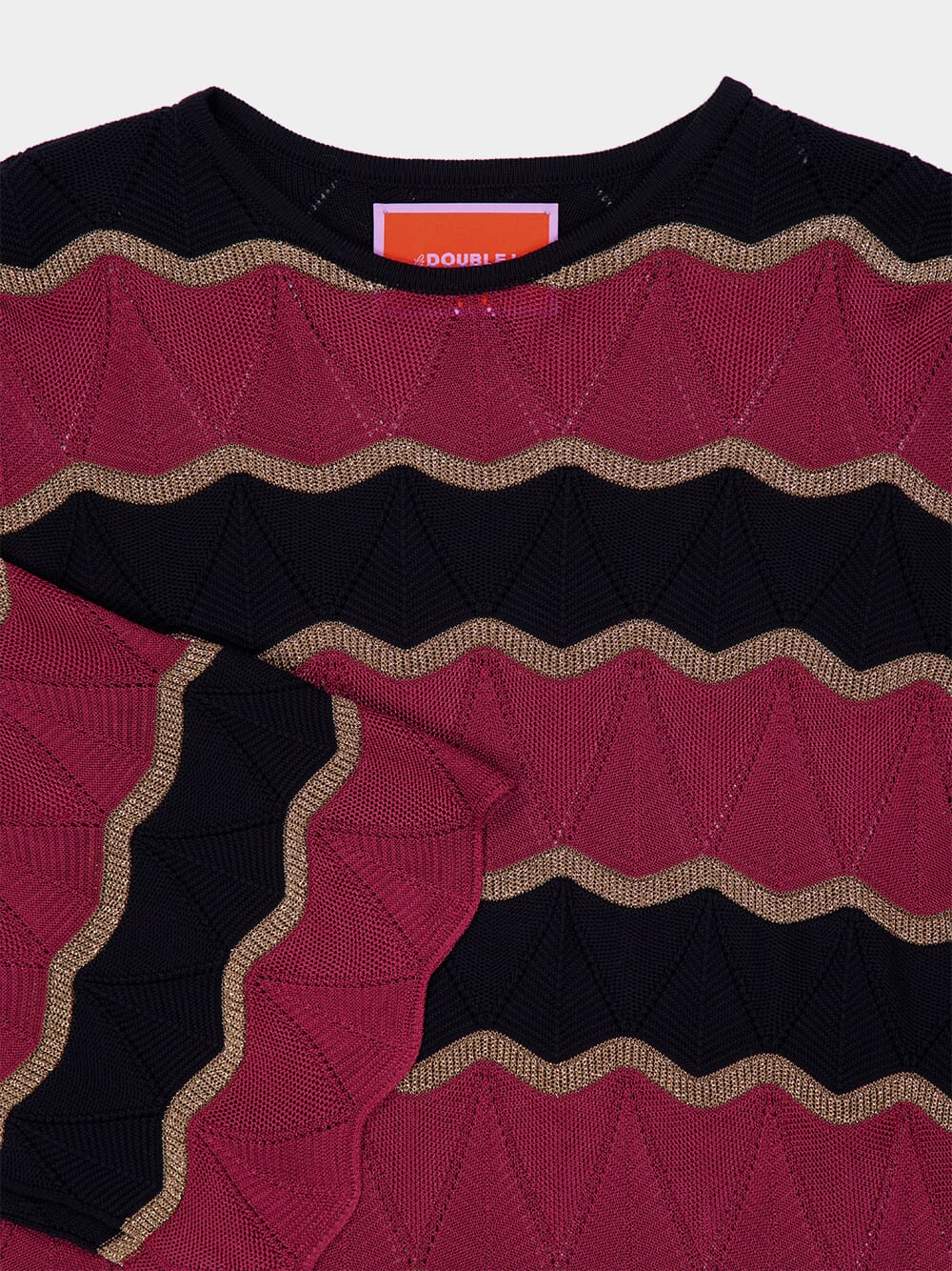 Burgundy Hang Ten Knit Kaftan - Image 3