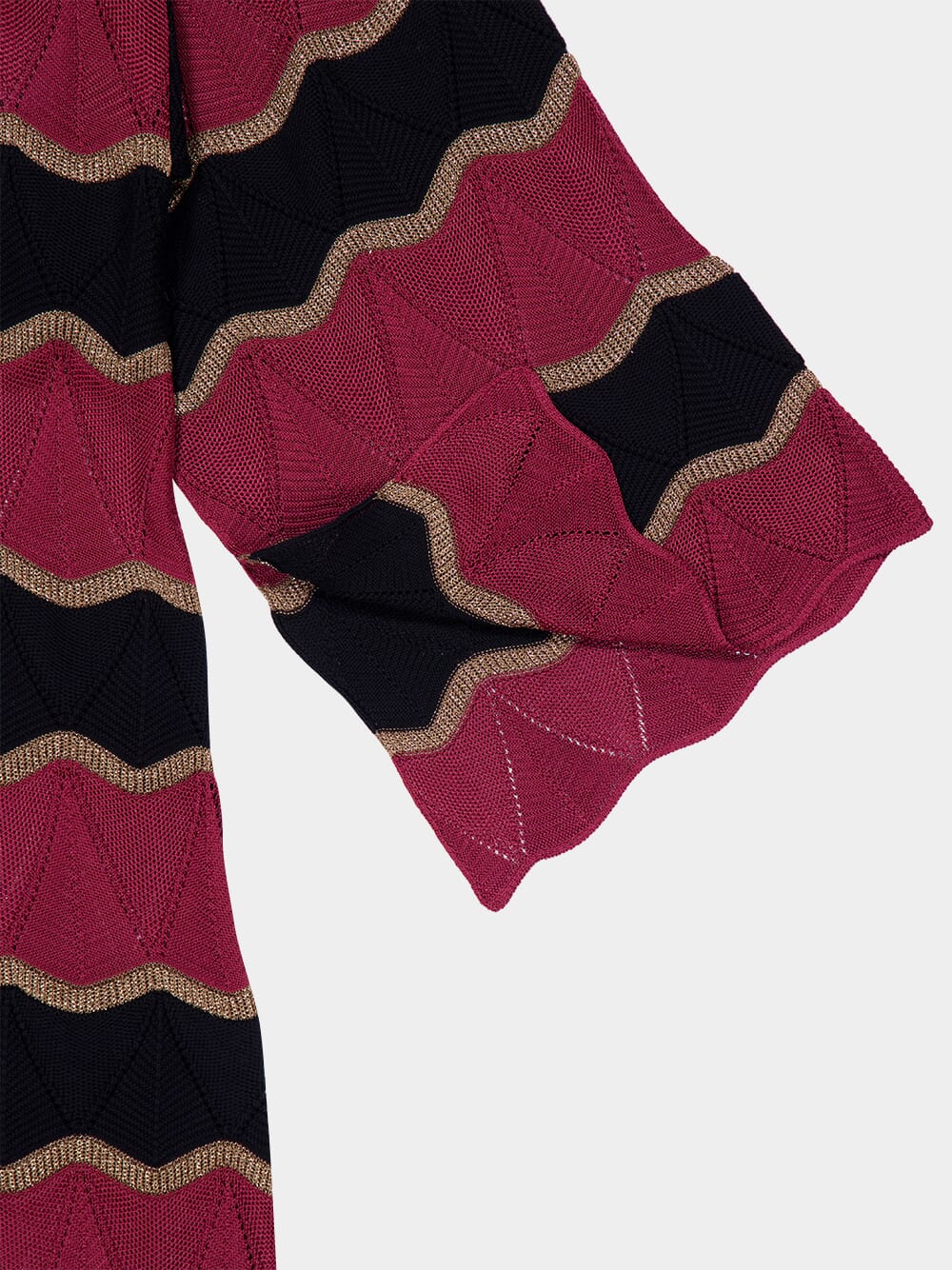 Burgundy Hang Ten Knit Kaftan - Image 4