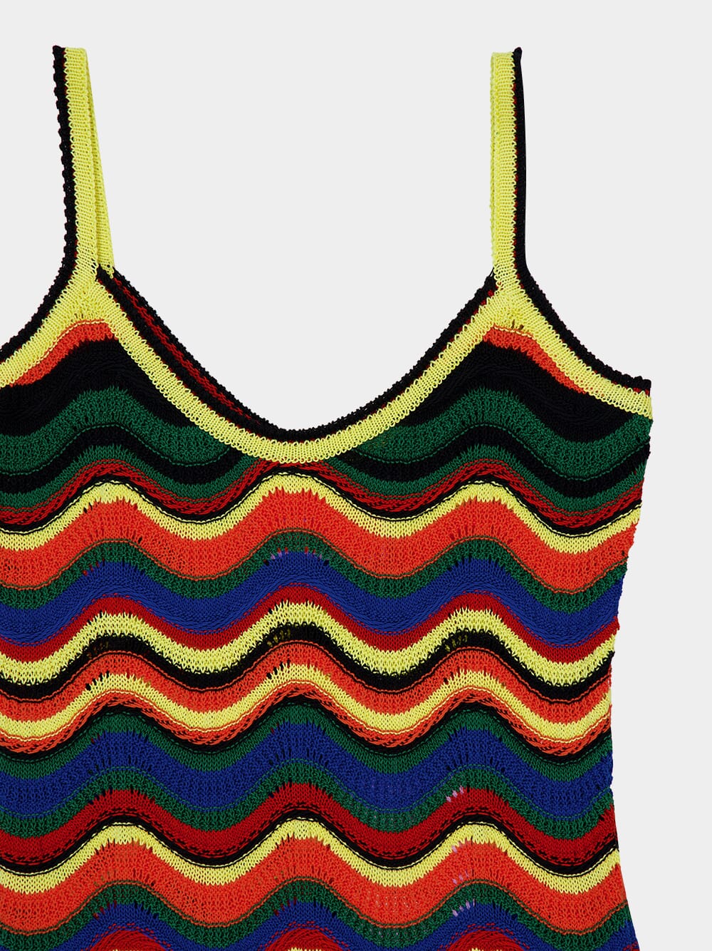 Chevron Cotton Midi Dress - Image 5