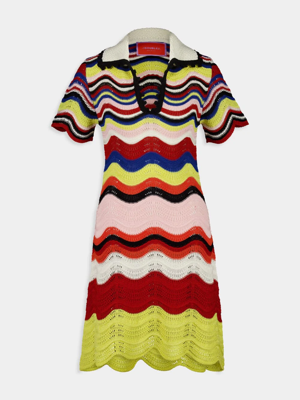 Chevron Cotton Mini Dress