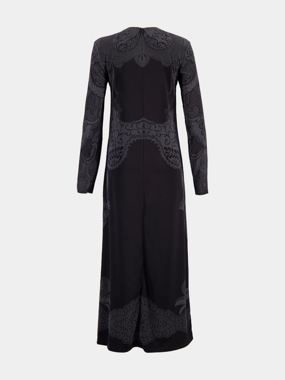 Black Long-Sleeve Swing Dress - Image 2