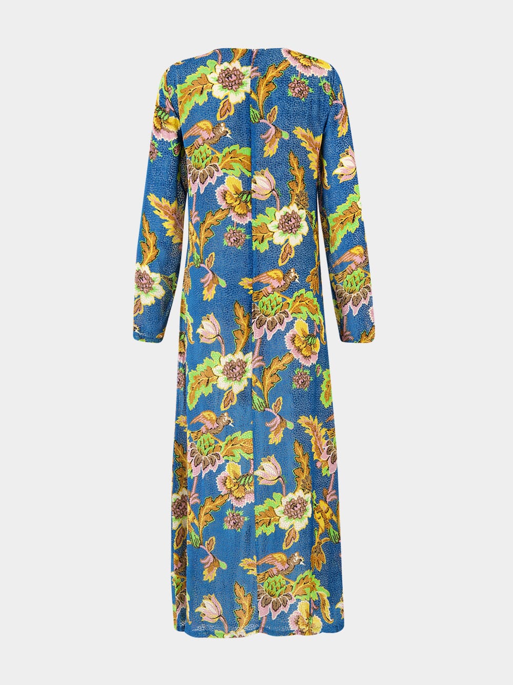 Blue Floral Swing Maxi Dress - Image 2