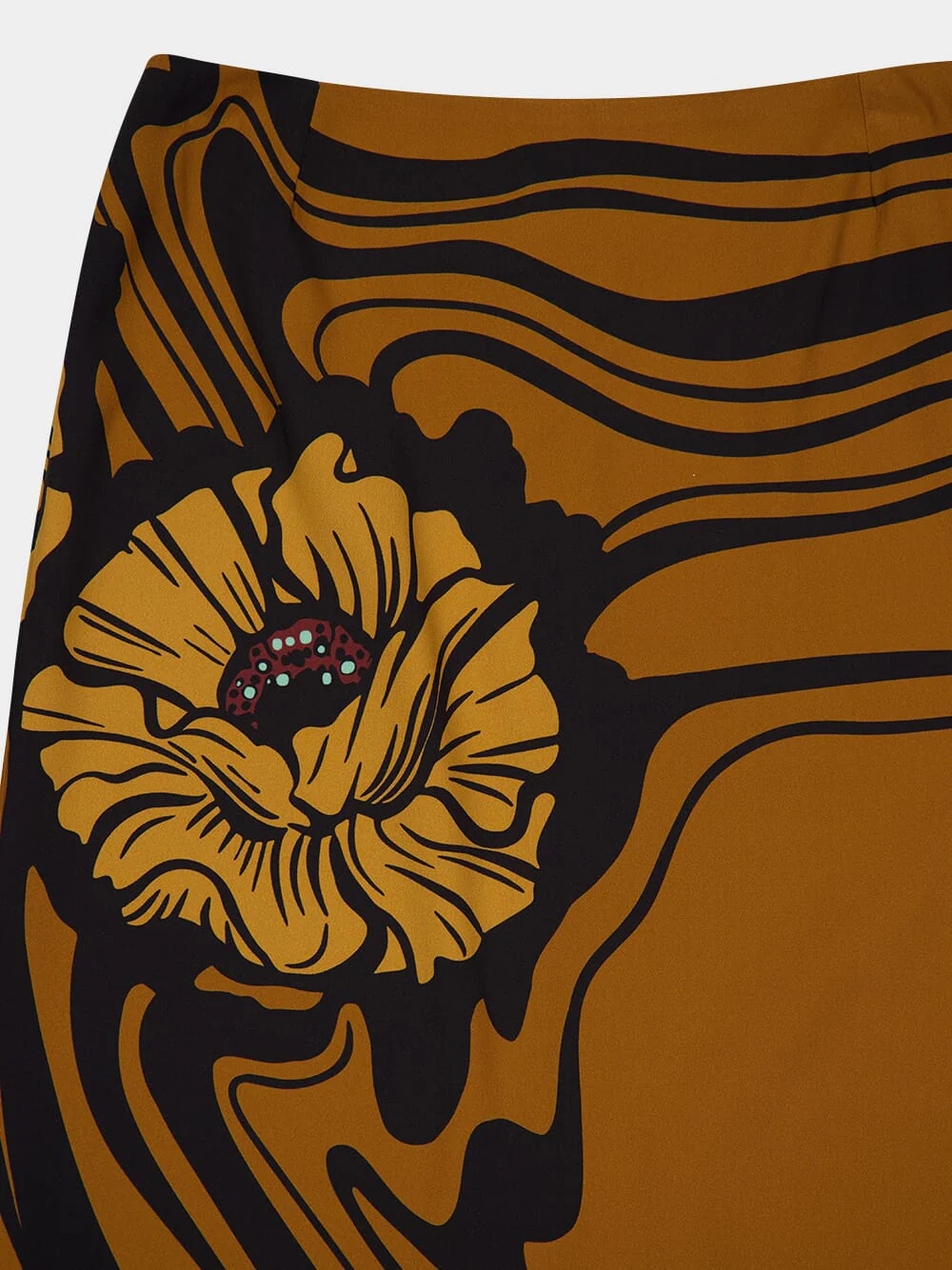 Brown Floral Pencil Skirt Placée - Image 5