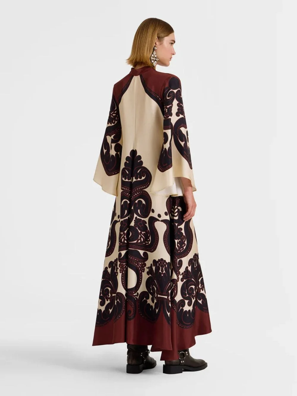 Corsini Placée Cream Silk Twill Magnifico Dress - Image 4