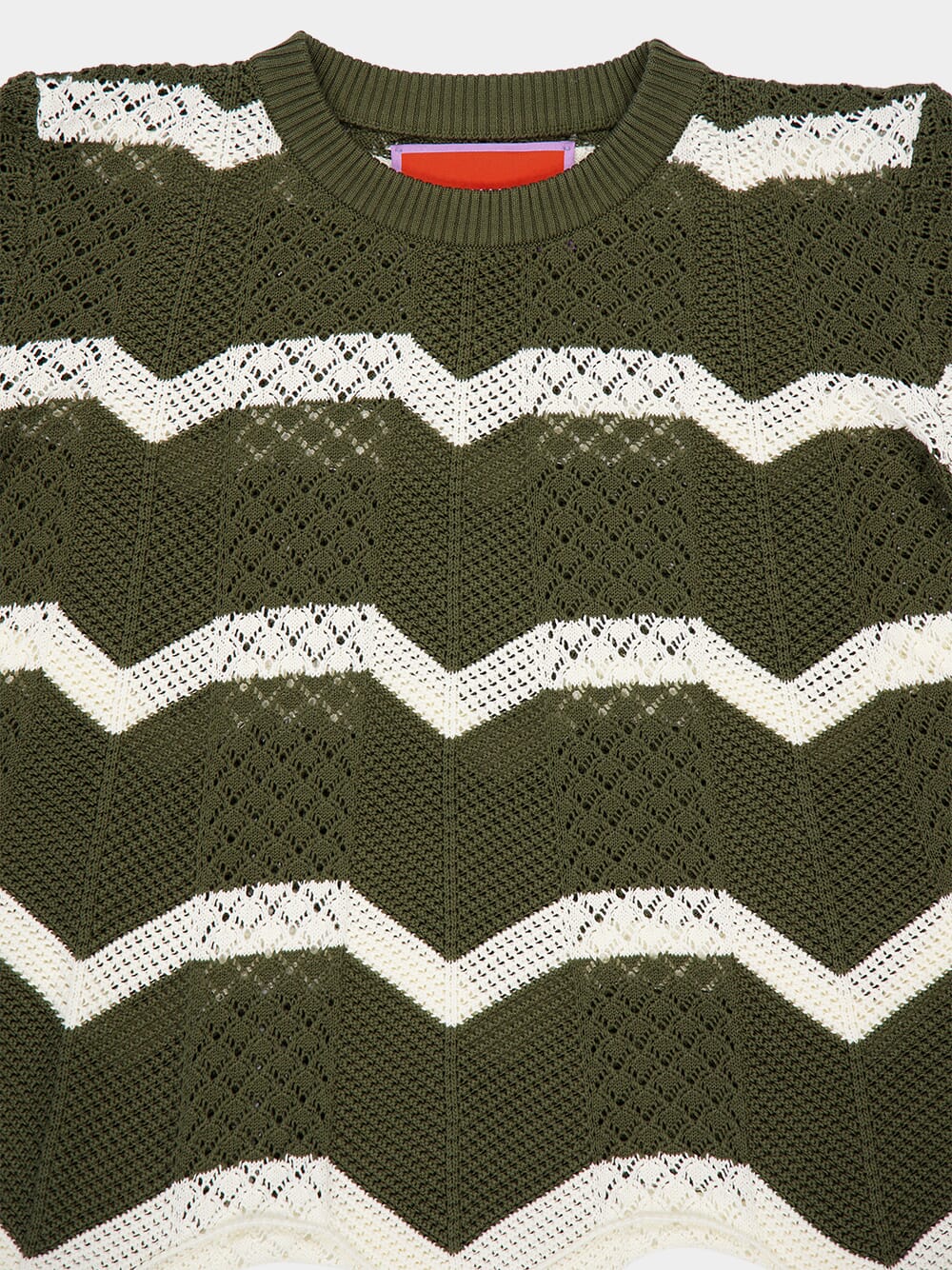 Cropped Chevron Sweater - Image 3