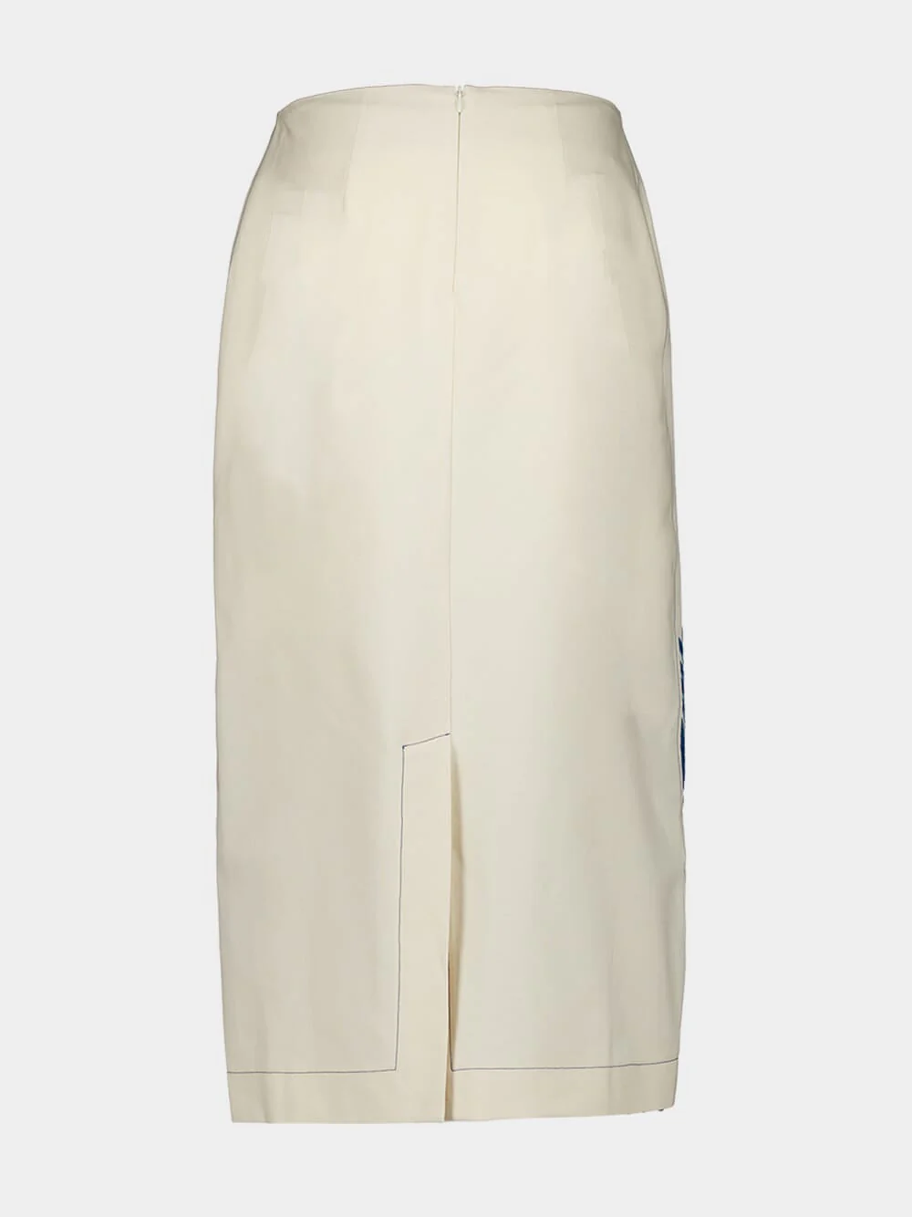 Embroidered Cotton Pencil Skirt - Image 2