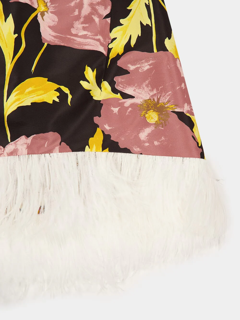 La Scala Black Floral Feather Top - Image 4