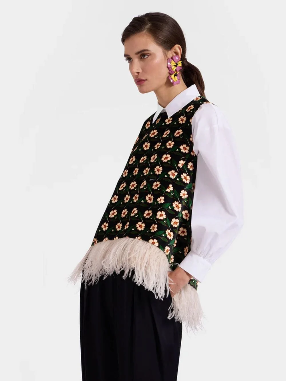 La Scala Top Mayfair Black Floral - Image 2