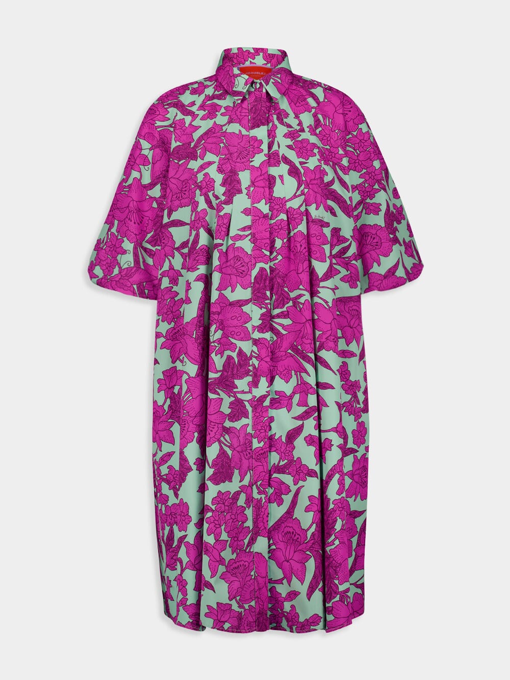 Lilium Purple A-line Poplin Dress - Image 2