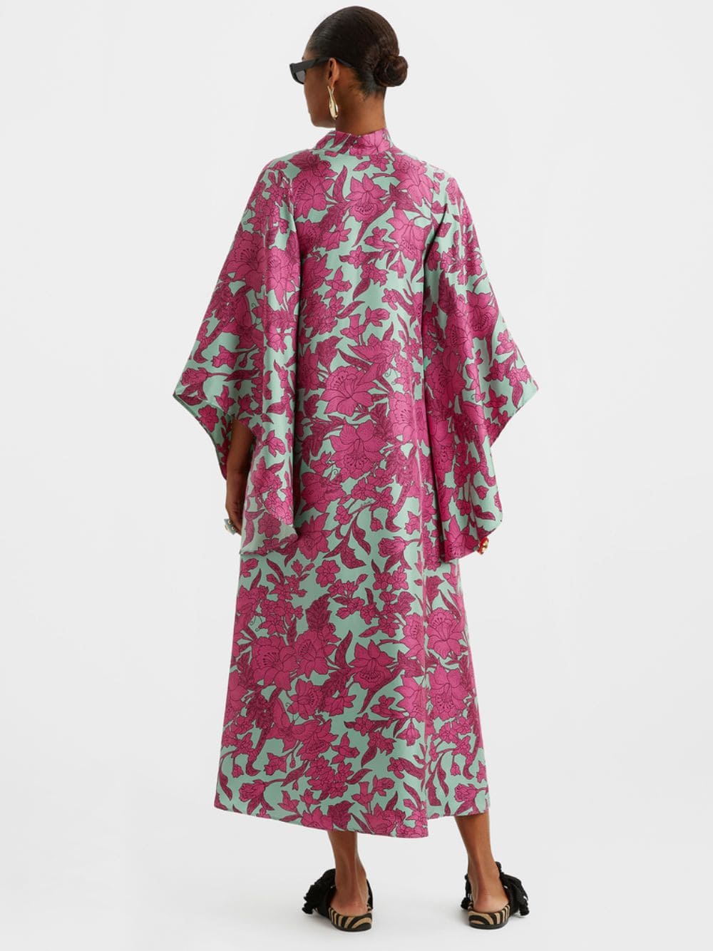 Lilium Purple Waterfall Midi Dress - Image 4