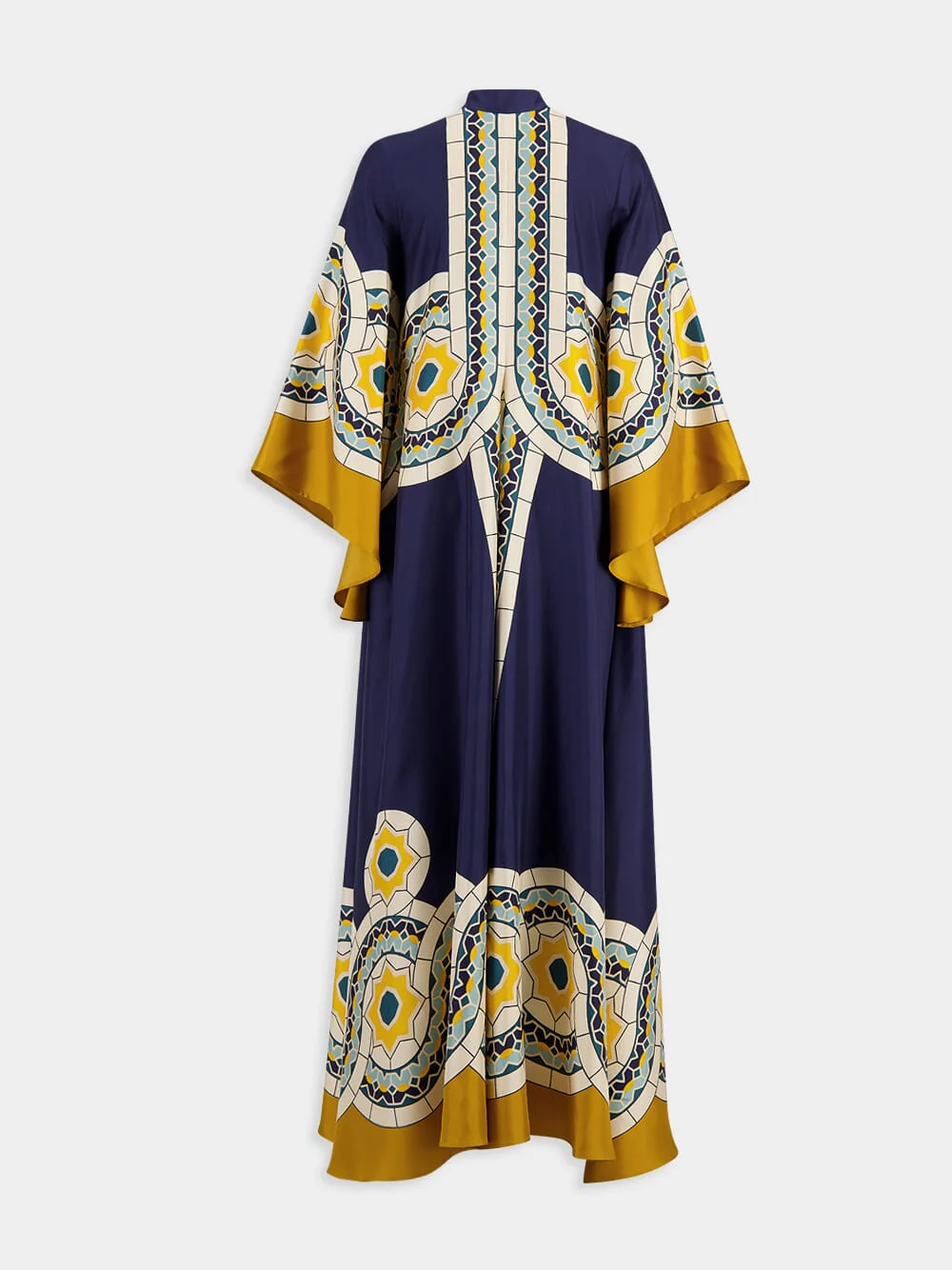 Mudejar Blue Silk Maxi Dress - Image 3