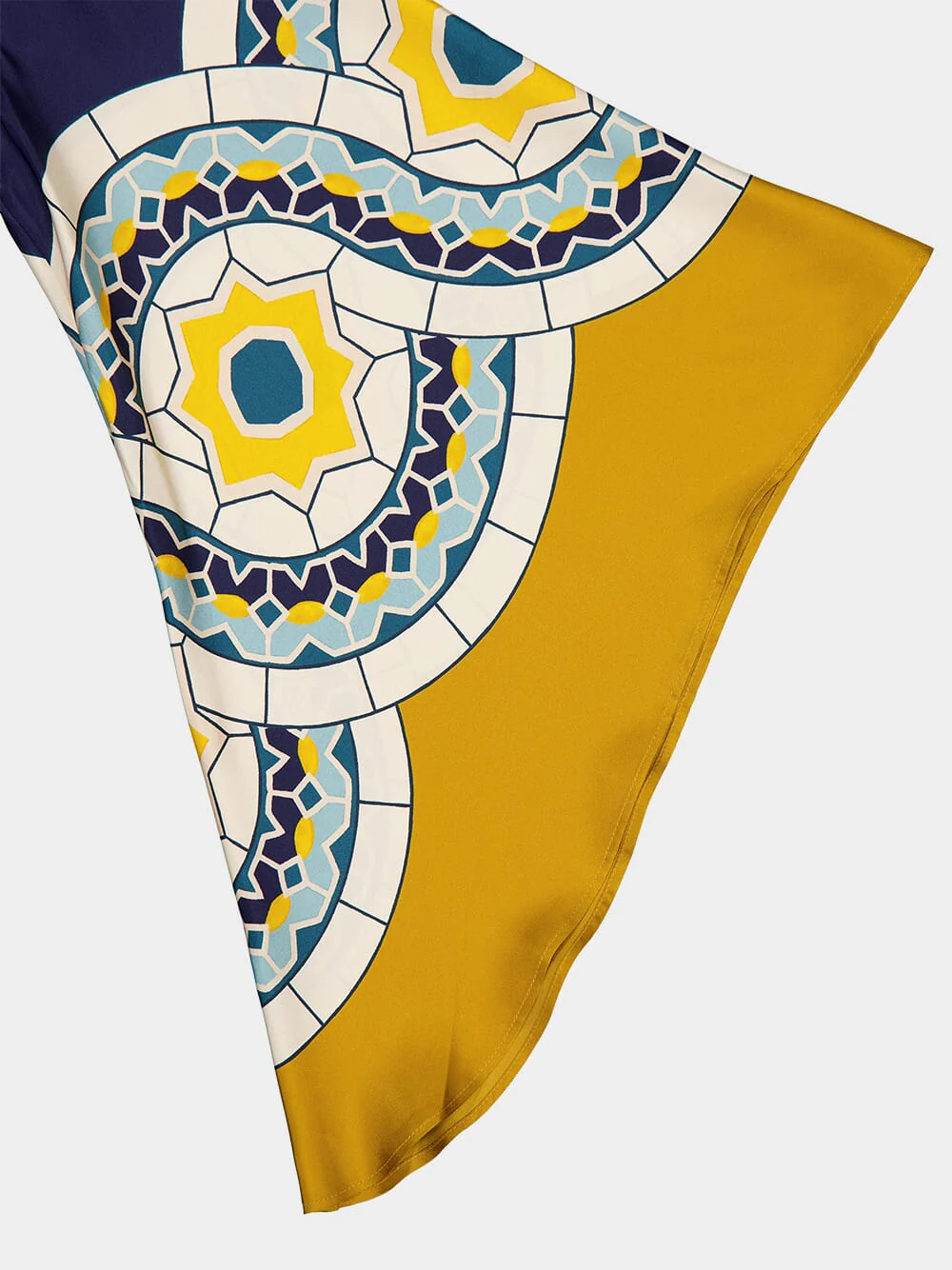 Mudejar Blue Silk Maxi Dress - Image 7