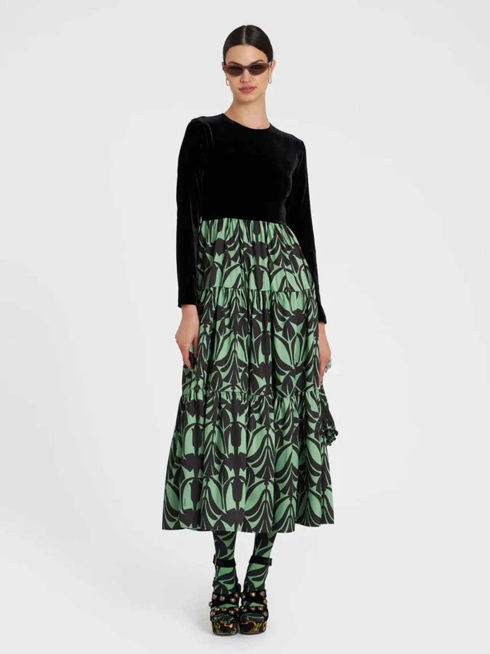 Papyrus Green Twill Big Dress