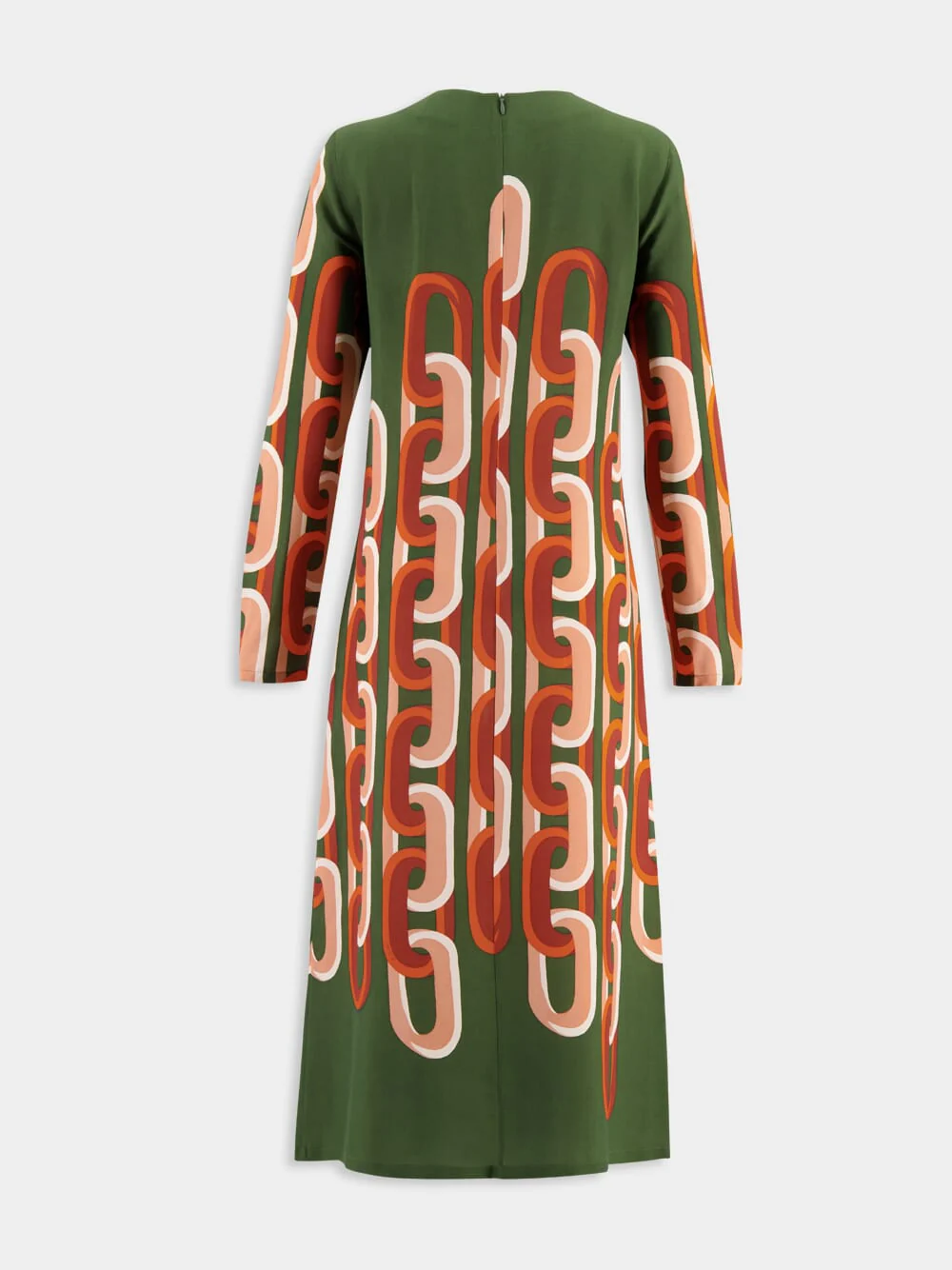 Prometheus Placée Camouflage Long Sleeve Midi Swing Dress - Image 3