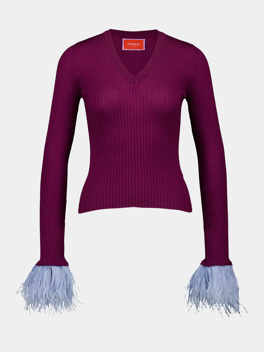 Silk-Cashmere V-Neck Kick Top