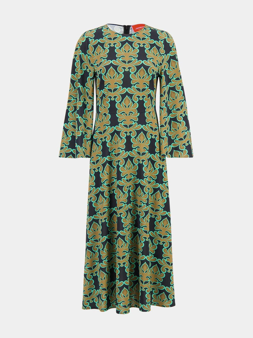 Sorella Long-Sleeve Printed Midi Dress